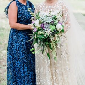Formal dress, navy blue